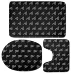 Gadsden Flag Pattern Print 3 Piece Bath Mat Set