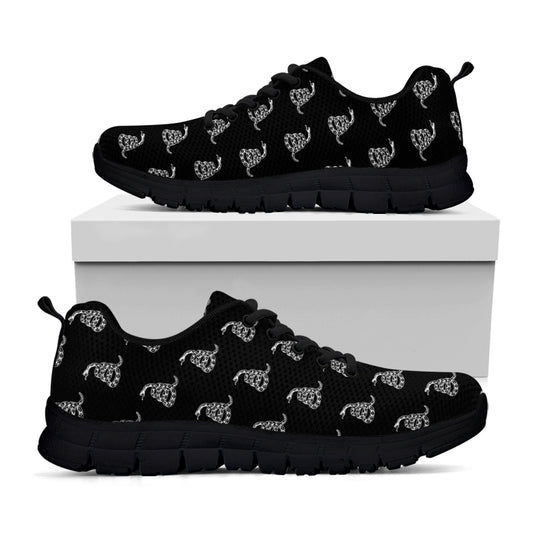 Gadsden Flag Pattern Print Black Sneakers