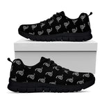 Gadsden Flag Pattern Print Black Sneakers