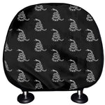 Gadsden Flag Pattern Print Car Headrest Covers