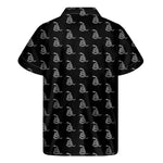 Gadsden Flag Pattern Print Men's Short Sleeve Shirt