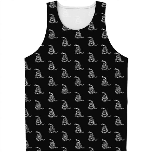 Gadsden Flag Pattern Print Men's Tank Top