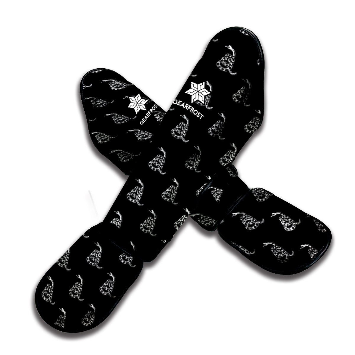 Gadsden Flag Pattern Print Muay Thai Shin Guard