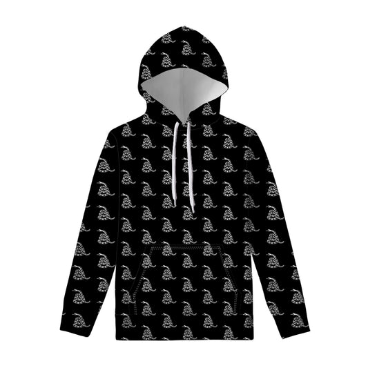 Gadsden Flag Pattern Print Pullover Hoodie