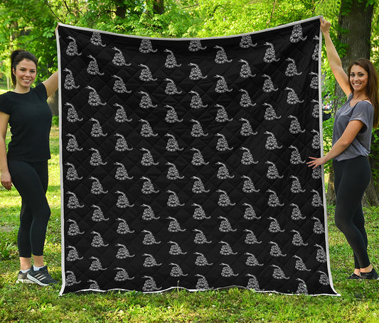 Gadsden Flag Pattern Print Quilt