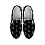 Gadsden Flag Pattern Print White Slip On Shoes