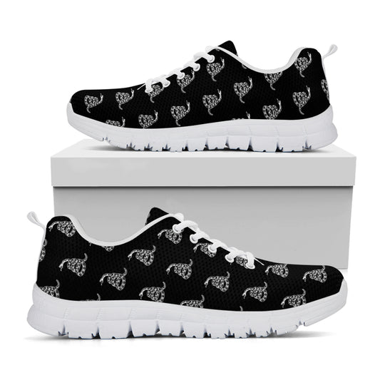 Gadsden Flag Pattern Print White Sneakers