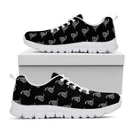 Gadsden Flag Pattern Print White Sneakers