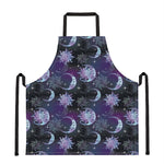 Galaxy Celestial Sun And Moon Print Apron