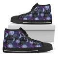 Galaxy Celestial Sun And Moon Print Black High Top Sneakers