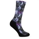 Galaxy Celestial Sun And Moon Print Crew Socks