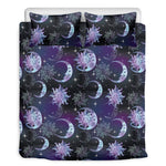 Galaxy Celestial Sun And Moon Print Duvet Cover Bedding Set