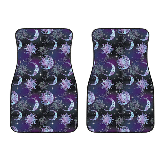 Galaxy Celestial Sun And Moon Print Front Car Floor Mats