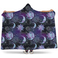 Galaxy Celestial Sun And Moon Print Hooded Blanket