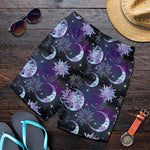 Galaxy Celestial Sun And Moon Print Men's Shorts