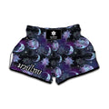 Galaxy Celestial Sun And Moon Print Muay Thai Boxing Shorts