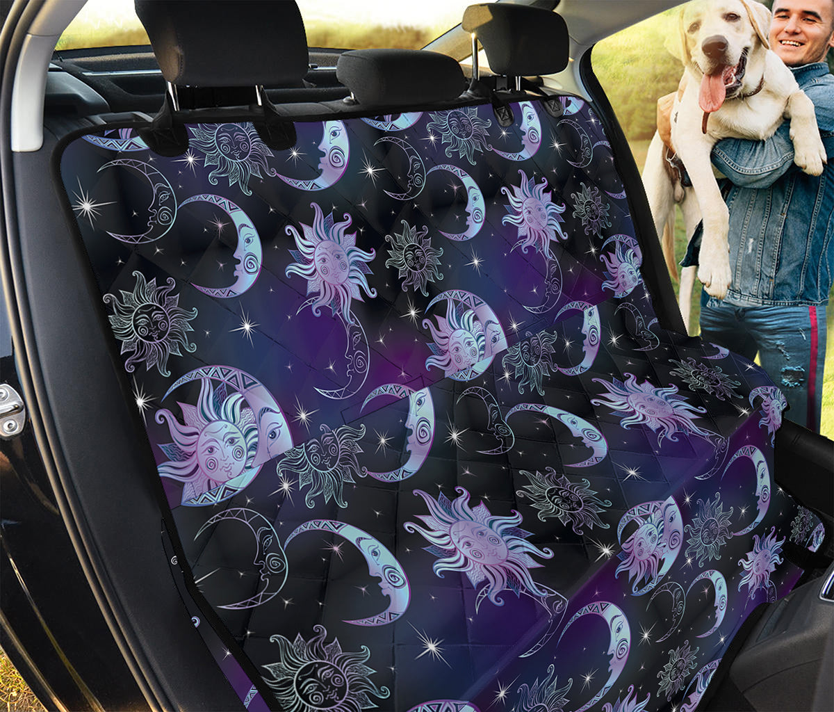 Galaxy Celestial Sun And Moon Print Pet Car Back Seat Cover