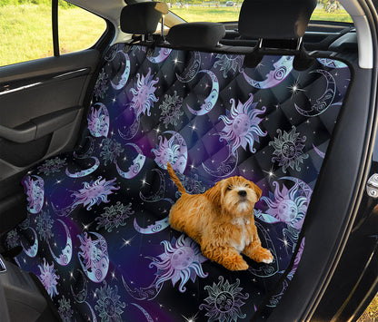 Galaxy Celestial Sun And Moon Print Pet Car Back Seat Cover