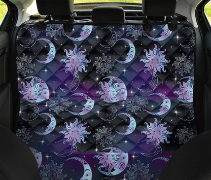 Galaxy Celestial Sun And Moon Print Pet Car Back Seat Cover