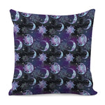 Galaxy Celestial Sun And Moon Print Pillow Cover