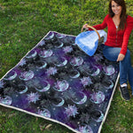 Galaxy Celestial Sun And Moon Print Quilt