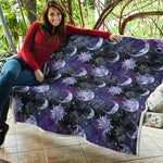 Galaxy Celestial Sun And Moon Print Quilt