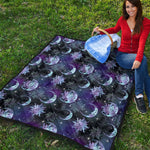 Galaxy Celestial Sun And Moon Print Quilt