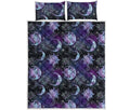 Galaxy Celestial Sun And Moon Print Quilt Bed Set