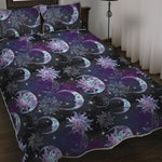 Galaxy Celestial Sun And Moon Print Quilt Bed Set