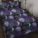 Galaxy Celestial Sun And Moon Print Quilt Bed Set