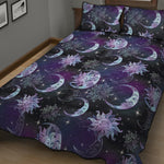 Galaxy Celestial Sun And Moon Print Quilt Bed Set