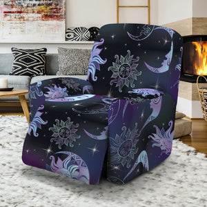 Galaxy Celestial Sun And Moon Print Recliner Slipcover