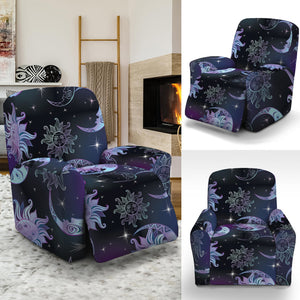 Galaxy Celestial Sun And Moon Print Recliner Slipcover