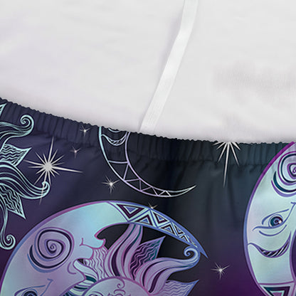 Galaxy Celestial Sun And Moon Print Sofa Cover