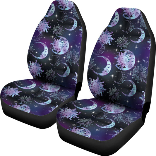 Galaxy Celestial Sun And Moon Print Universal Fit Car Seat Covers