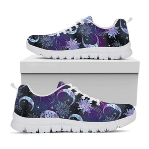 Galaxy Celestial Sun And Moon Print White Sneakers