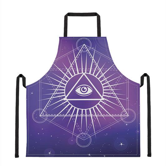 Galaxy Eye of Providence Print Apron