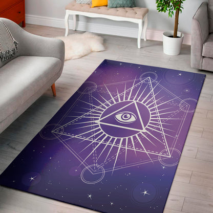 Galaxy Eye of Providence Print Area Rug
