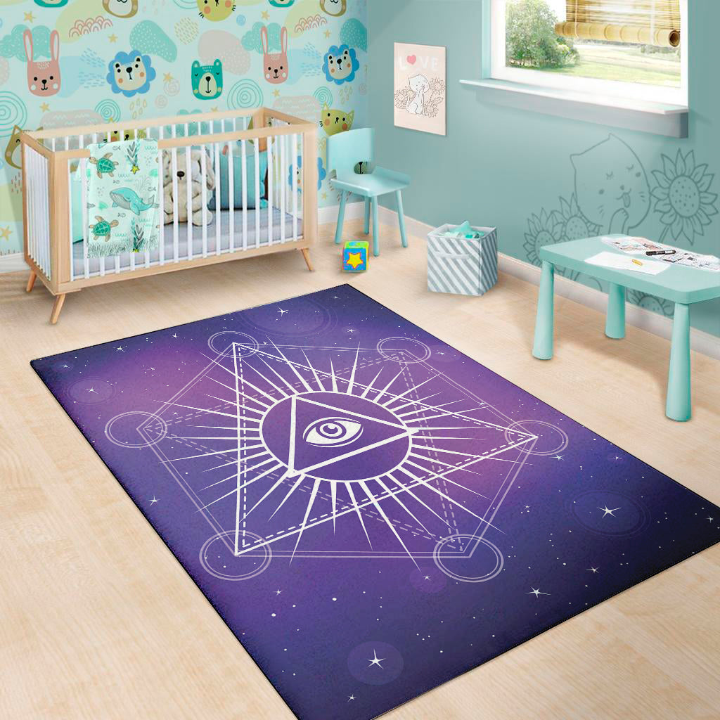 Galaxy Eye of Providence Print Area Rug