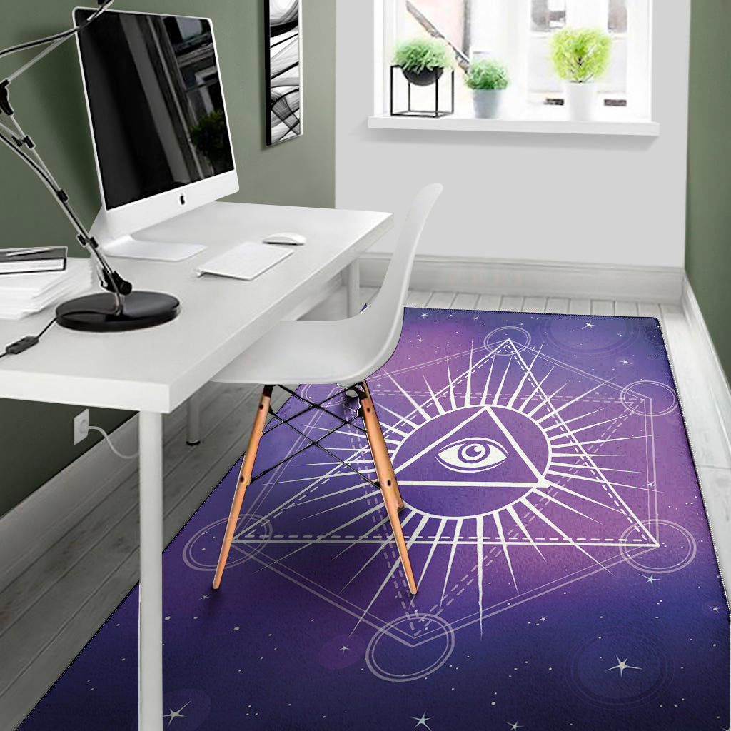 Galaxy Eye of Providence Print Area Rug