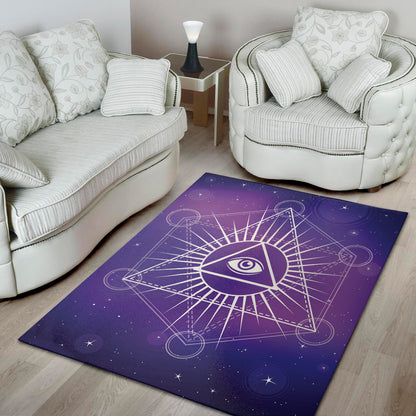Galaxy Eye of Providence Print Area Rug