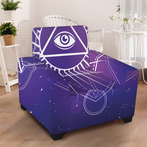 Galaxy Eye of Providence Print Armchair Slipcover