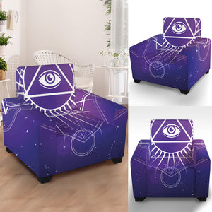 Galaxy Eye of Providence Print Armchair Slipcover