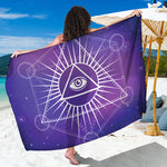 Galaxy Eye of Providence Print Beach Sarong Wrap