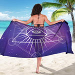 Galaxy Eye of Providence Print Beach Sarong Wrap