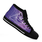 Galaxy Eye of Providence Print Black High Top Shoes