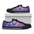Galaxy Eye of Providence Print Black Low Top Sneakers