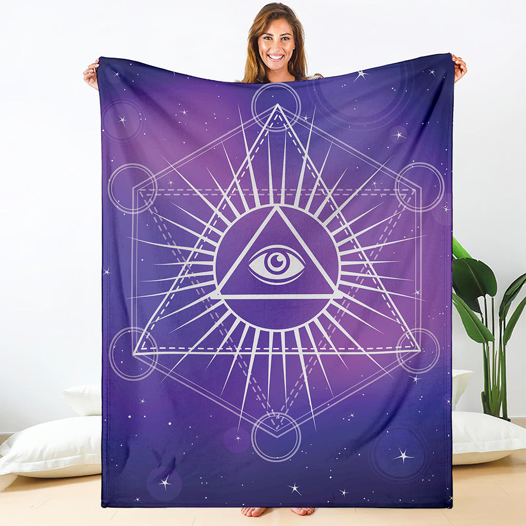 Galaxy Eye of Providence Print Blanket