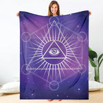 Galaxy Eye of Providence Print Blanket