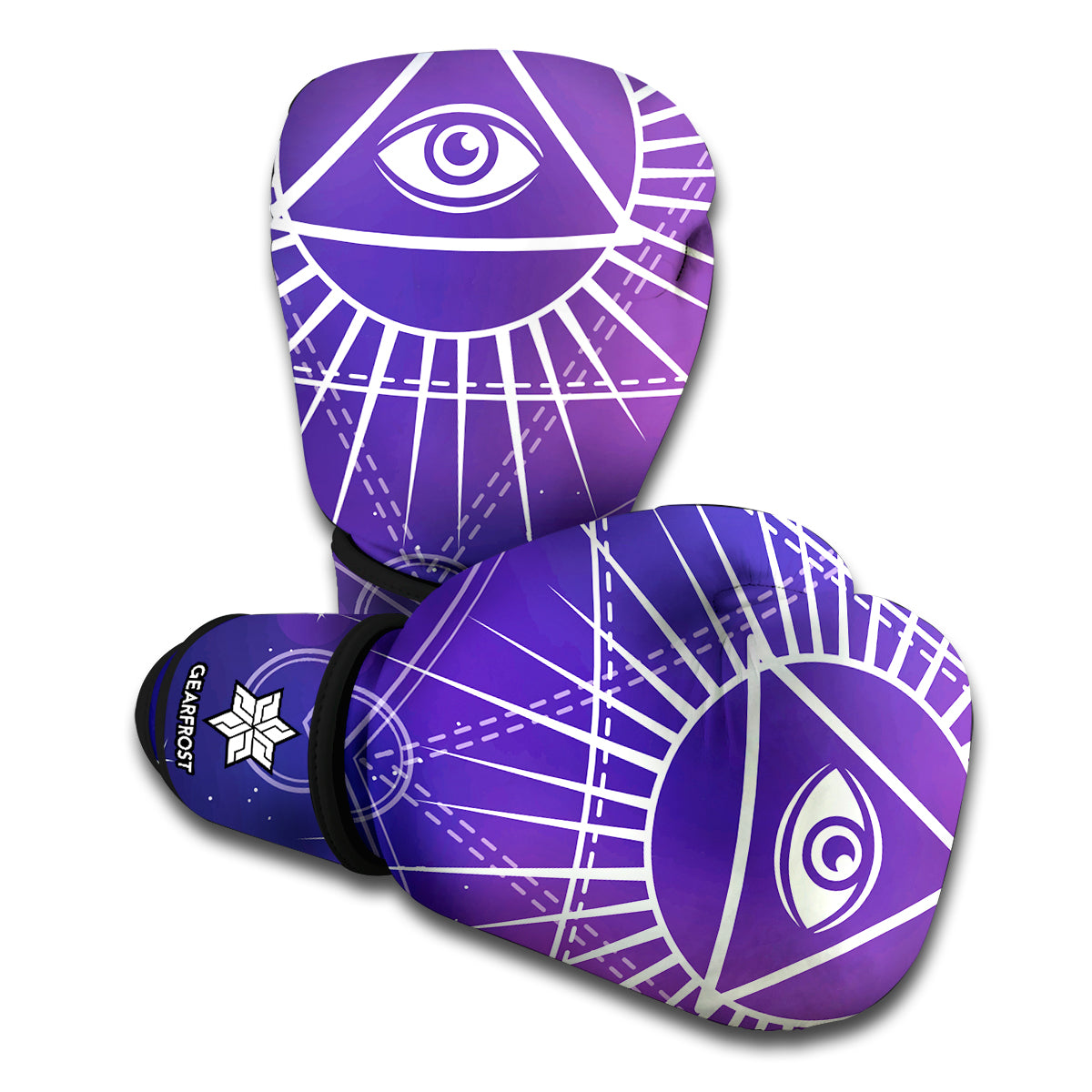 Galaxy Eye of Providence Print Boxing Gloves